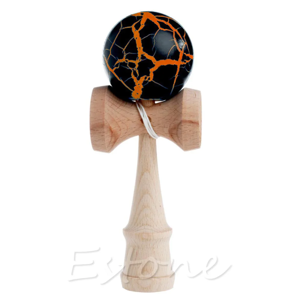 HBB 1 шт. Детская безопасность трещина шаблон игрушка бамбук Kendama Лучшие Деревянные