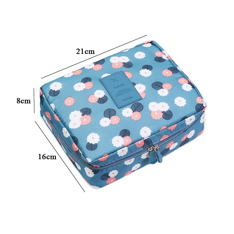 المرأة حقيبة مستحضرات تجميل التجميل حقيبة حالة المكياج المنظم أدوات الزينة تخزين Neceser هرع الزهور النايلون سستة جديد السفر غسل الحقيبة