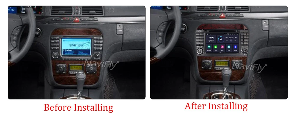 Flash Deal NAVIFly! 2 Din Android 9.0 Car dvd multimedia player GPS For Mercedes-Benz S-Class W220 S280 S320 S430 S500 S55 W215 WIFI FM RDS 2