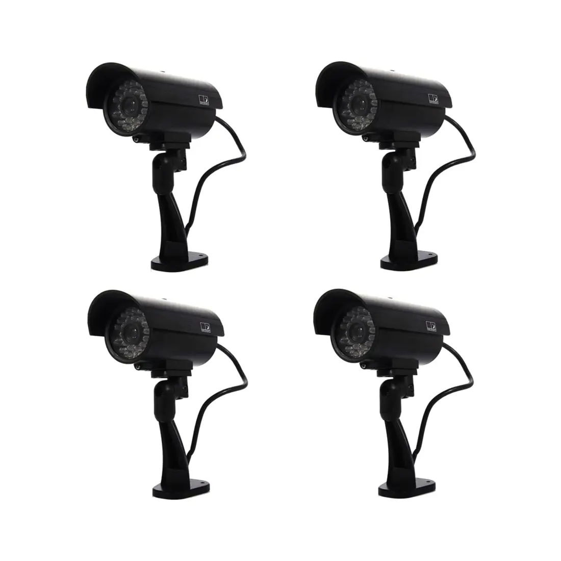 

2 pcs of Security Surveillance fake Dummy IR LED cameras - Night/Day Vision Look Bullet CCD CCTV Imitation Dummy Camera Black