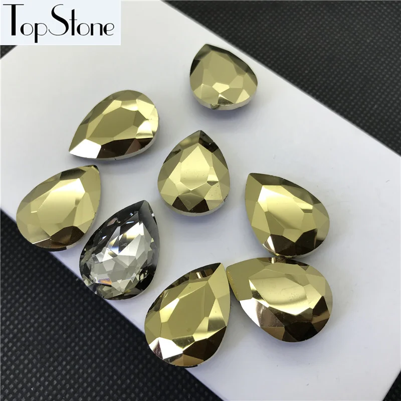 TopStone каплевидный Золотой Гематит цвет 10x14 мм 13x18 18x25 20x30 каплевидные бусины