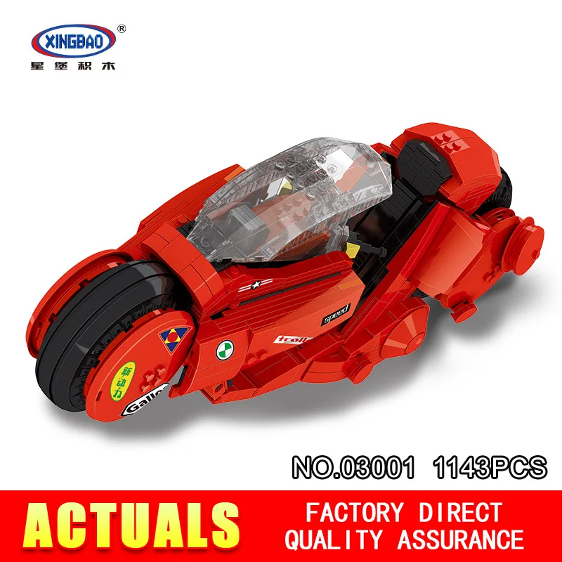 

XingBao 03001 1143Pcs Block Creative MOC City Series The Citizen Akira Moto Set Building Blocks Bricks Boy Toys Model Gifts