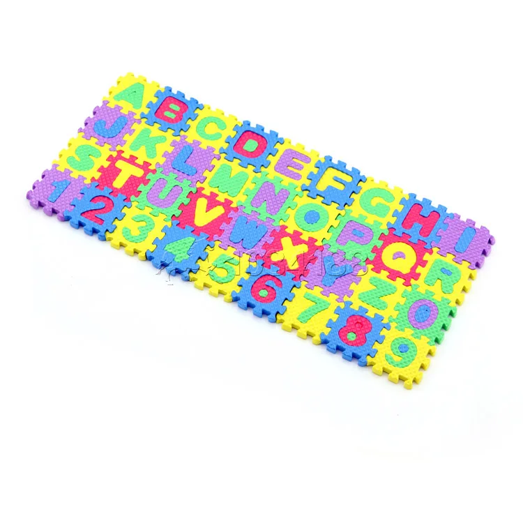 4.5*4.5cm Puzzle Kid Educational Toy A-Z Alphabet Letters Numeral Foam Mat 36pcs 