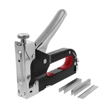 

3 Way Manual Heavy Duty Stapler Staple Gun Nailer Tacker With Staples Nails Set For Upholstery Wood Furniture Finishing Tools