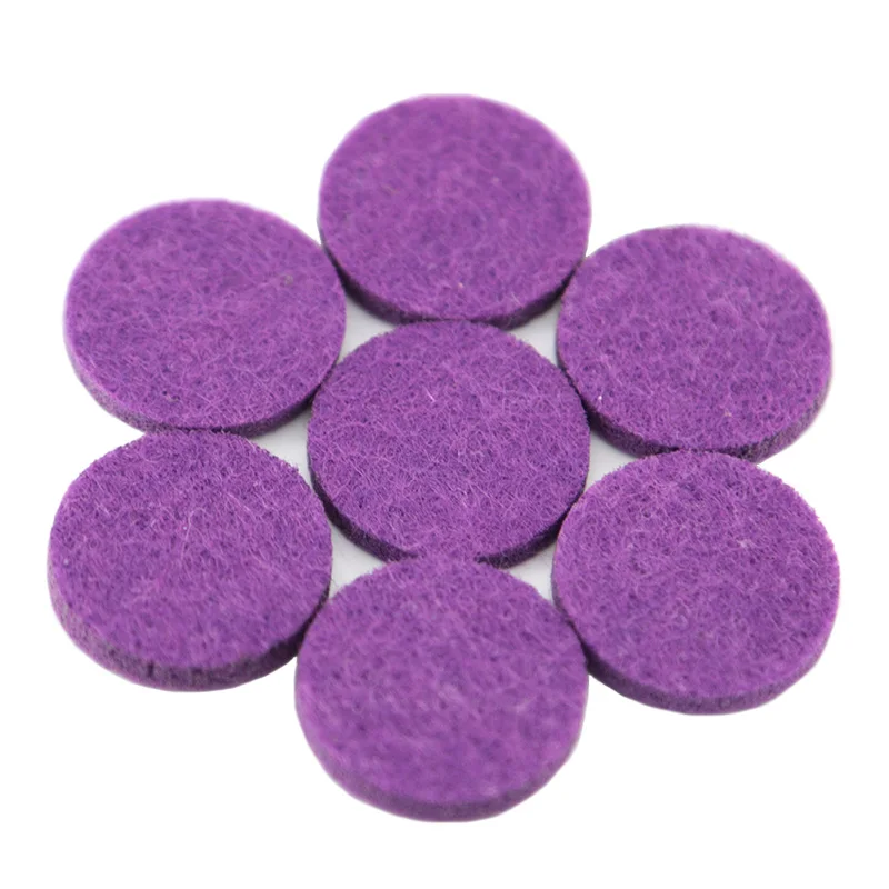 20pcs Purple Colors 22.3mm Round Essential Oils Diffuser Locket Pads