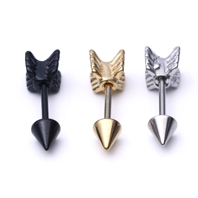1pcs Free Shipping Stainless Steel Taper Arrow Earring Ear Tragus Stud