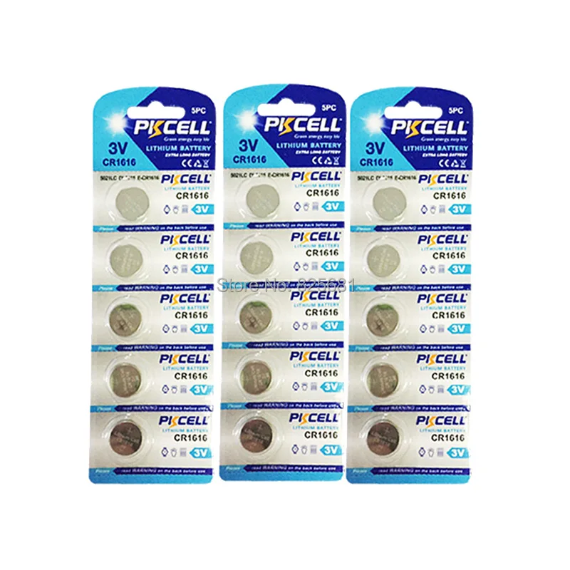 

15Pcs 3Cards CR1616 3V CR 1616 Lithium Button Battery DL1616 ECR1616 LM1616 Cell Coin Batteries For Watch Electronic Toy Remote