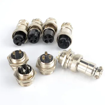

2set GX16 2/3/4/5/6 Pin Male & Female 16mm Wire Panel Circular Connector Aviation Connector Socket Plug