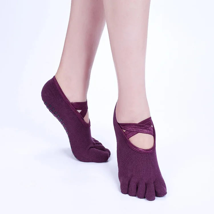 Ballet Socks Yoga Socks Five Finger Socks Cross Feet Backless Soft