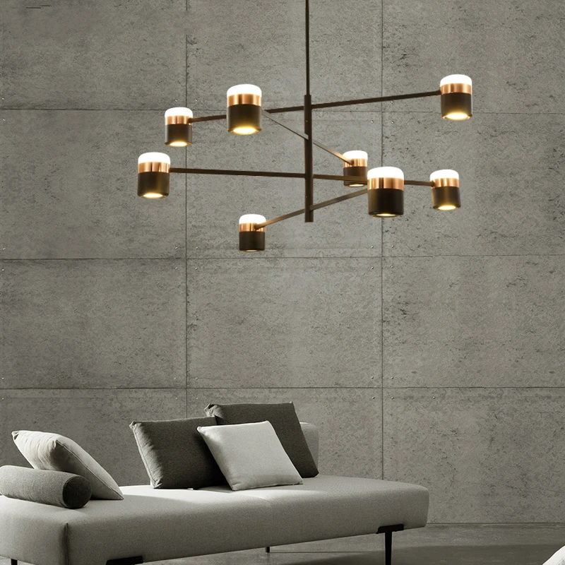 

Modern minimalist LED chandelier Nordic living room hanging lights dining room fixtures Acrylic bedroom study suspended lamps