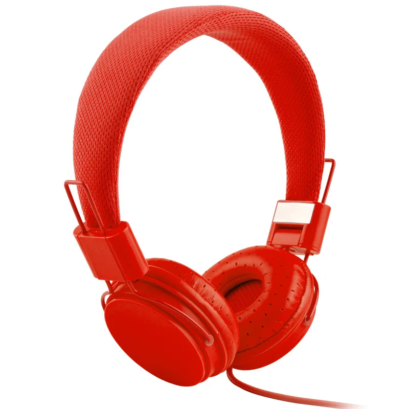 Наушники с микрофоном портативная Милая повязка наушники для iPhone Xiaomi huawei поддержка музыкальные гарнитуры Fone De Ouvido - Цвет: Tomato red