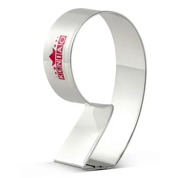 

KENIAO 9 Cookie Cutter For Kids Number Nine Biscuit - 4.9 x 8.3cm - Fondant / Pastry / Bread / Sandwich Cutter - Stainless Steel