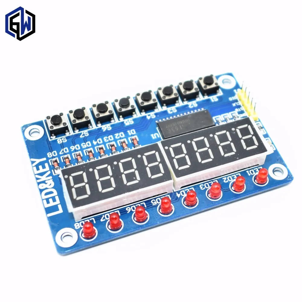 

1pc Key Display For AVR New 8-Bit Digital LED Tube 8-Bit TM1638 Module