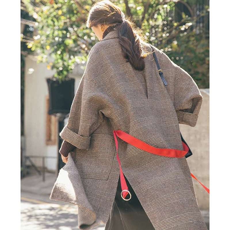 New Autumn long women coat wool coats outerwear Long Sleeve jacket Women Overcoat Slim Fall Winter women coat Plus Size parkas