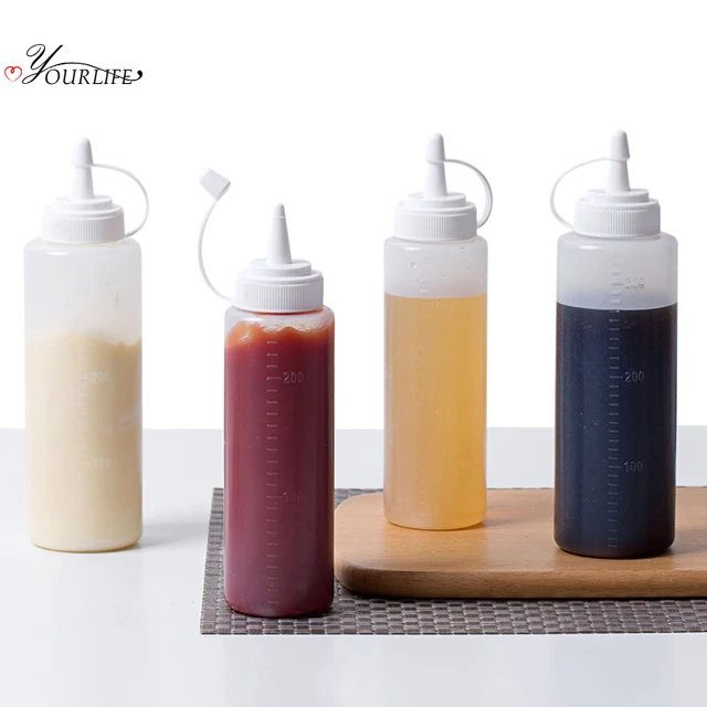 OYOURLIFE Food Grade Plastic Squeeze Bottle Sauce Bottle Ketchup Jam