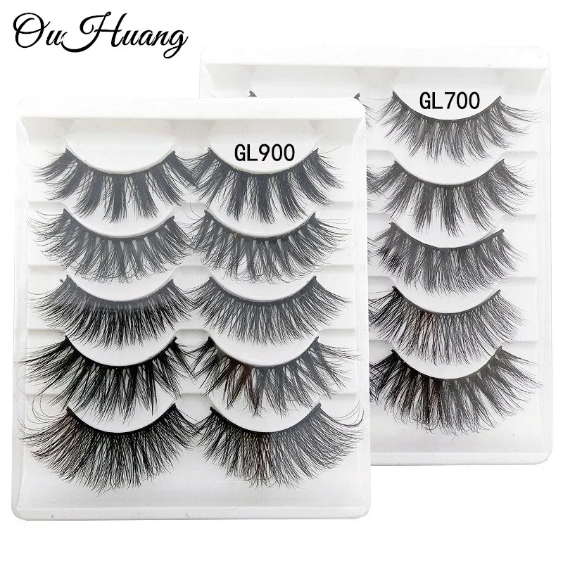 5 Pairs Mix Styles Natural False Eyelashes Fake Lashes Long Makeup 3D Mink Eyelash Extension for Beauty | Красота и здоровье
