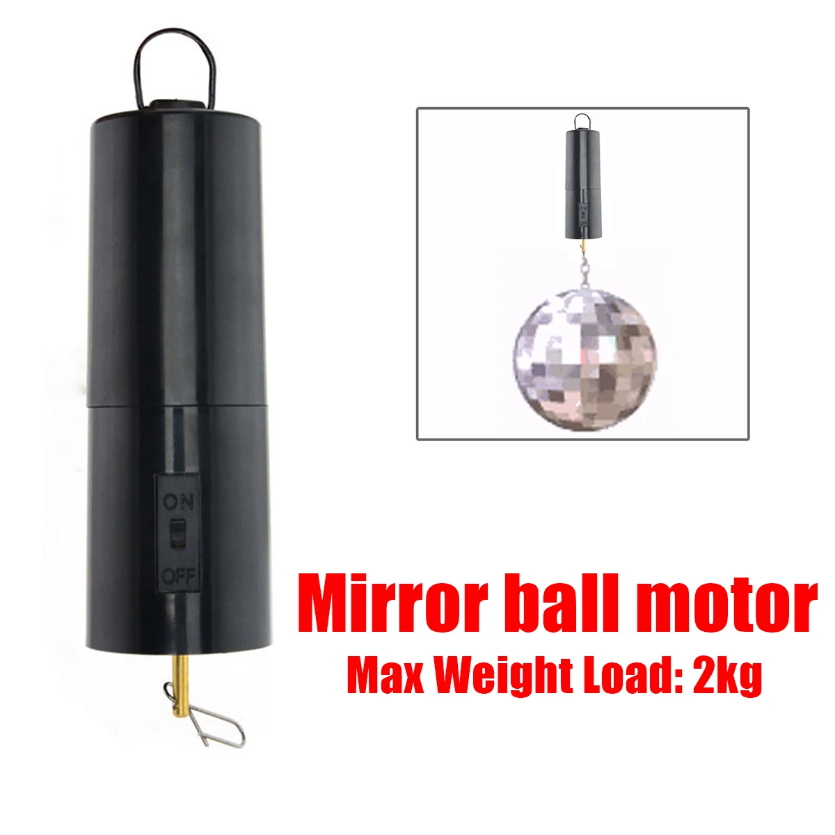 

14*4*4cm Load Bearing 2kg Black Mirror Ball Motor Spin Battery Operated Rotating Turning Motors for Disco Party Wedding