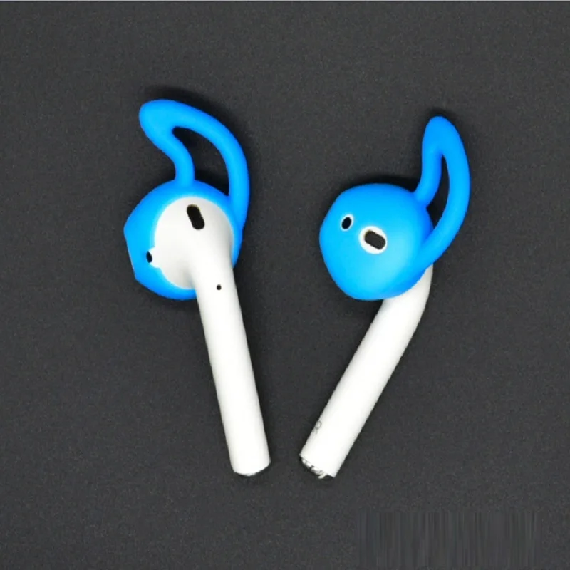 1 Pairs Airpods Earphone Case Cover Silicone Antislip Ear Hook Earbuds tips Caps for iPhone Earpads Earpods Eartips free shiping