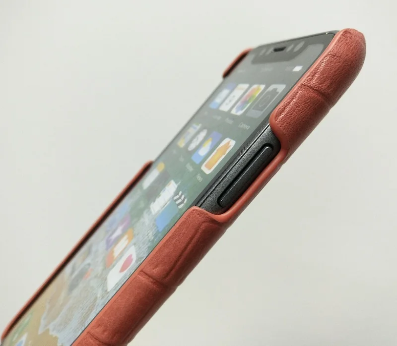 genunie leather handle cover case for iPhone x xs max cell phone pink