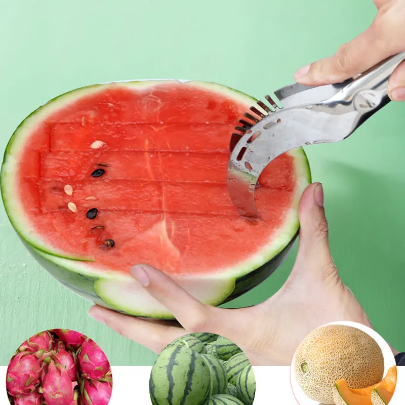 

Stainless Steel Sharp Creative Cantaloupe Watermelon Slicer Cutter Fruit Shredder Splitter Corer