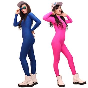 

2019 Women Lady Sexy Seamless Leotard Siamese Slim Tight Long-sleeved Full Piece Spandex Cotton Comfort Stretchy Fitness New