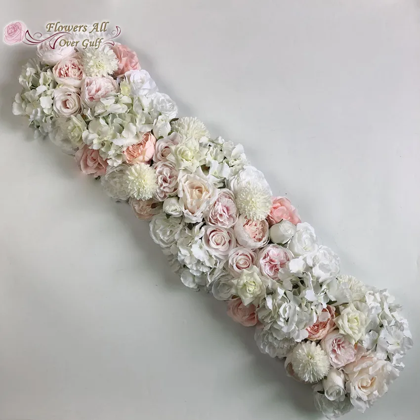 

Artificial Wedding Flower Row And Fake Flower Wall For Wedding Arch Rose Runner Backdrop Decoration