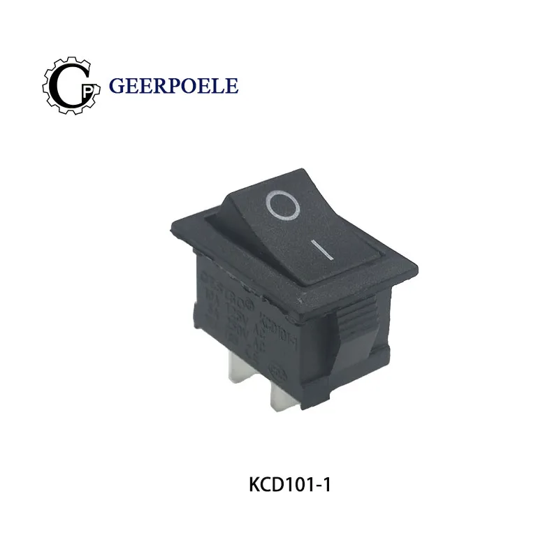 

10pcs/lot KCD101 21*15mm 2PIN SPST Snap-in on off switch Position Snap 6A 250V Boat Rocker Switch