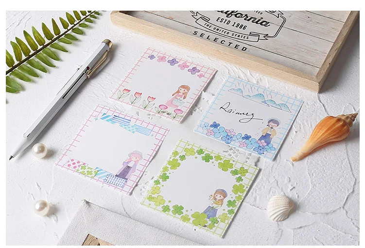 1 компл. блокноты для записей Sticky Note граффити заметки бумага Блокнот Далии Скрапбукинг наклейки офисные школьные канцелярские закладки