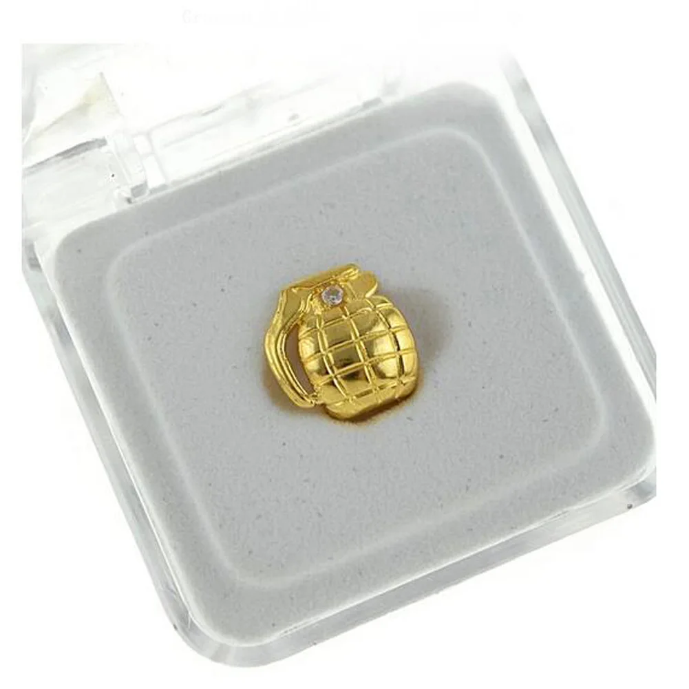 

Single Gold Hip Hop Glossy Teeth Gold Color Hip Hop Single Tooth Cap Top Bottom Grill for Jewelry Gifts Bling Custom Teeth