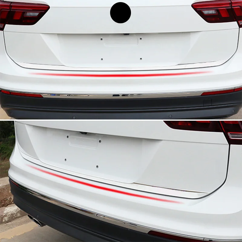 Для Volkswagen VW Tiguan MK2 2016 2017 2018 2019 нержавеющая крышка задней двери багажника