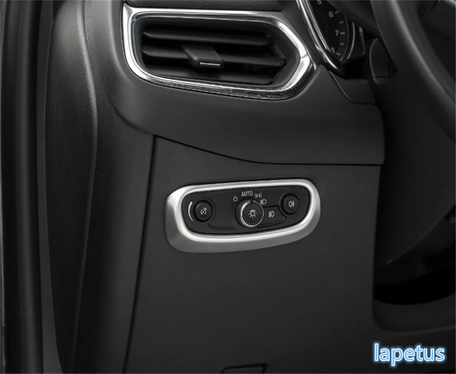 

Lapetus Head Lights Lamp Headlamp Switch Button Decoration Frame Cover Trim 2 Color Fit For Chevrolet Equinox 2017 2018 2019 ABS