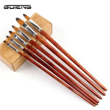 Guteng 6 шт./компл. нейлон масло Краски щетка круглая Краски ing кисть для акварели, растительное масло, акриловая ручка с кисточкой из полимерного материала pincel para pintura товары для рукоделия