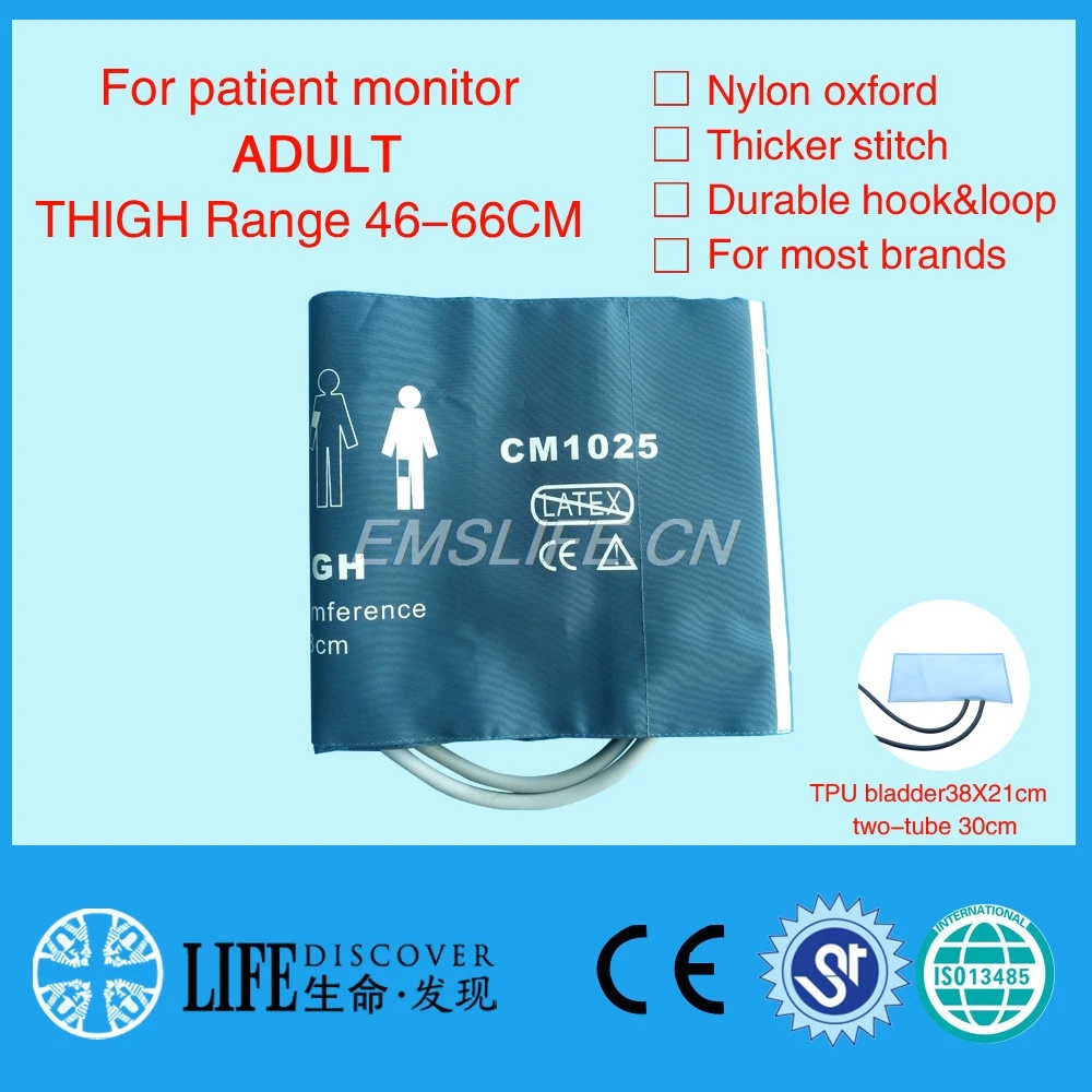 Adult thigh NIBP Cuff with bladder double-tube nylon coat BP CUFF |