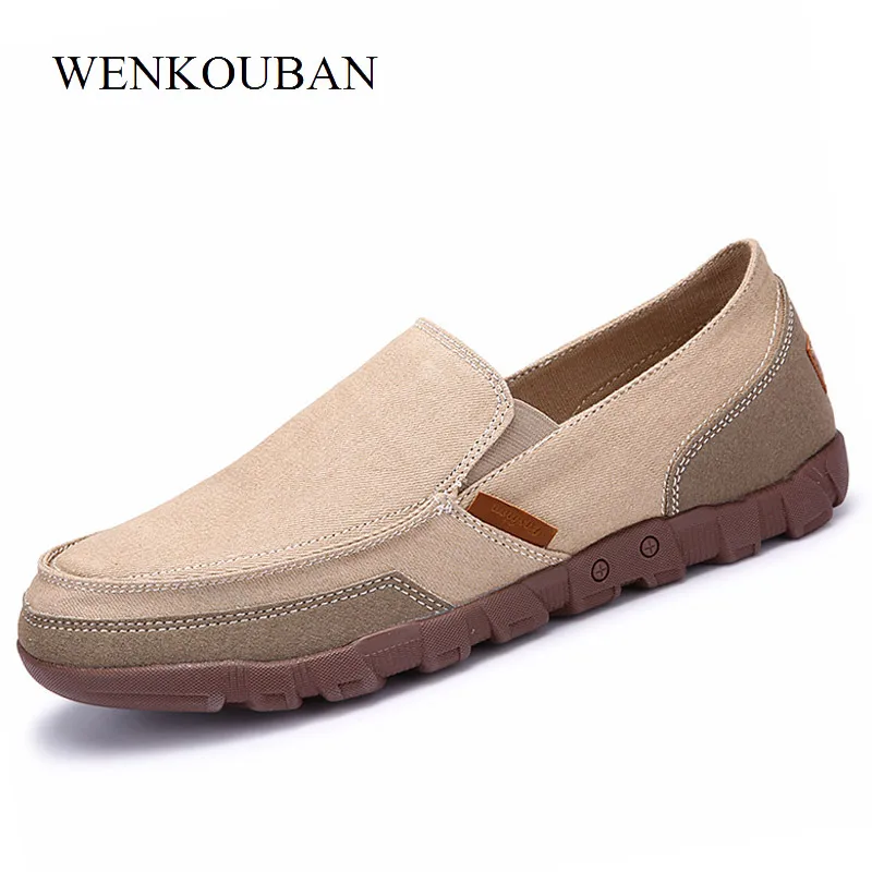 

Fashion Platform Shoes Men Canvas Sneakers Vulcanized Shoes Summer Slip on Men Retro Driving Shoes Size 38-47 Zapatos De Hombre