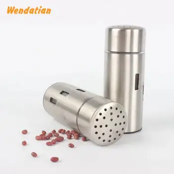 

Kitchen Gadgets Herb Spice Tools Stainless Steel Barbecue Pepper cans home circle seasoning bottles 3pc /lot