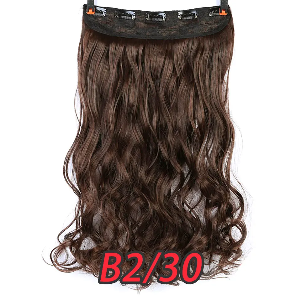 Pageup длинные волнистые 5 зажим для наращивания волос Различные цвета высокотемпературные Синтетические Искусственные волосы - Цвет: B2.30