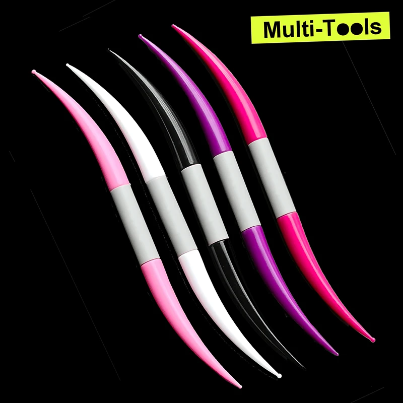 

NEW 2018 Curve-Dual-ended Dotting Pen 5 Pcs Dual-ended Nail Rhinestone Gem Picker Pen 5 color Handle Manicure Tools,JE14OP21