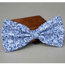 Синий и белый фарфоровый мужской галстук-бабочка, галстук-бабочка s для мужчин, галстук, предварительно завязанный Галстук, Бабочка, галстук-бабочка