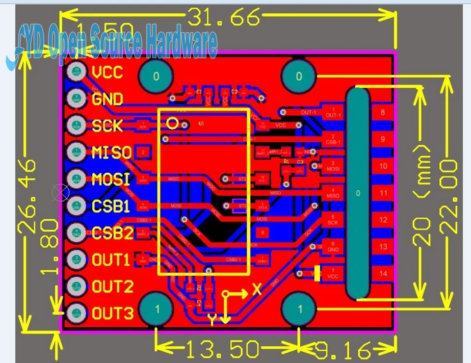 CJMCU-100 SCA100T-D02 Высокоточный двухосевой датчик наклона 90 градусов диапазон 1 г