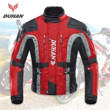 DUHAN Motorcycle Jacket Motocross Equipment Gear Men Motorcycle Cold-proof Moto Clothing Oxford Cloth Cotton Underwear duhan men s oxford cloth riding motocycle racing jacket coat with cotton liner motocross windproof clothing five protector gear