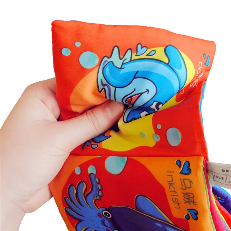 

Baby Book New Soft Cloth Book Baby Intelligence Development Learn Picture Cognize Sound Book Kids Early Education Toy #L5