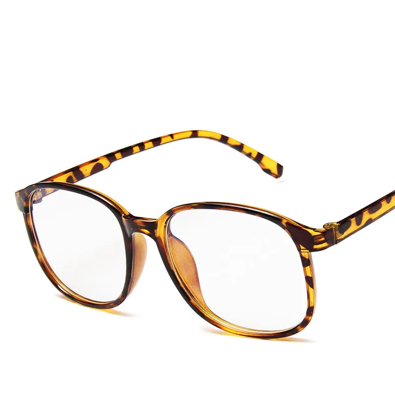 

Women's Big Frame Spectacles Glasses PC Frame Black Frame Cute Fashion Eyeglasses Clear Eyewear Man and Women