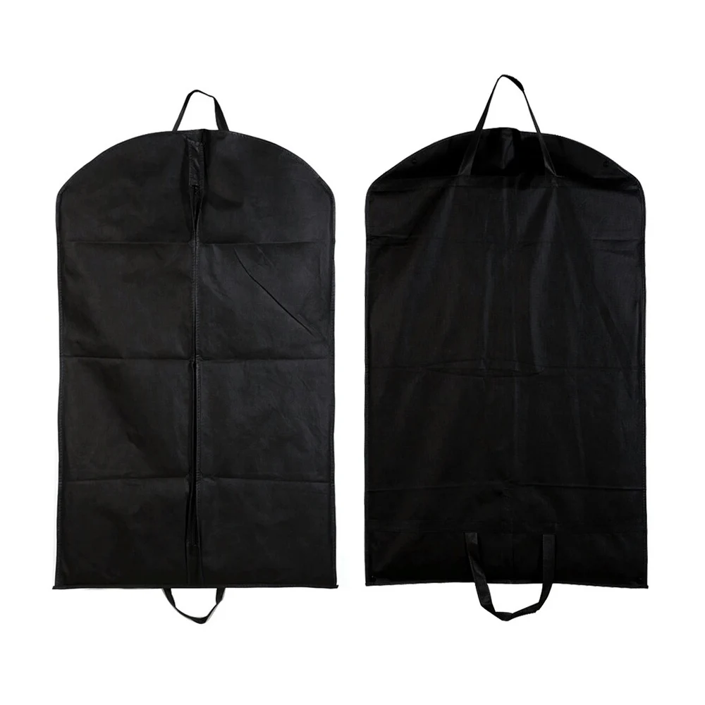 Black Dustproof Hanger Coat Clothes Garment Suit Cover Travel Breathable Storage Bag clothes storage Covers Case For Clothes