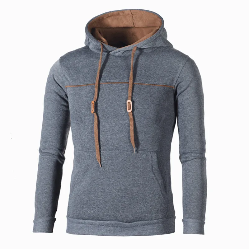 

2019 Men Fashion Mens hoodies Pullover Hip Hop Mens tracksuit Sweatshirts Hoodies Men Fashion Pullover Solid Color Turtleneck