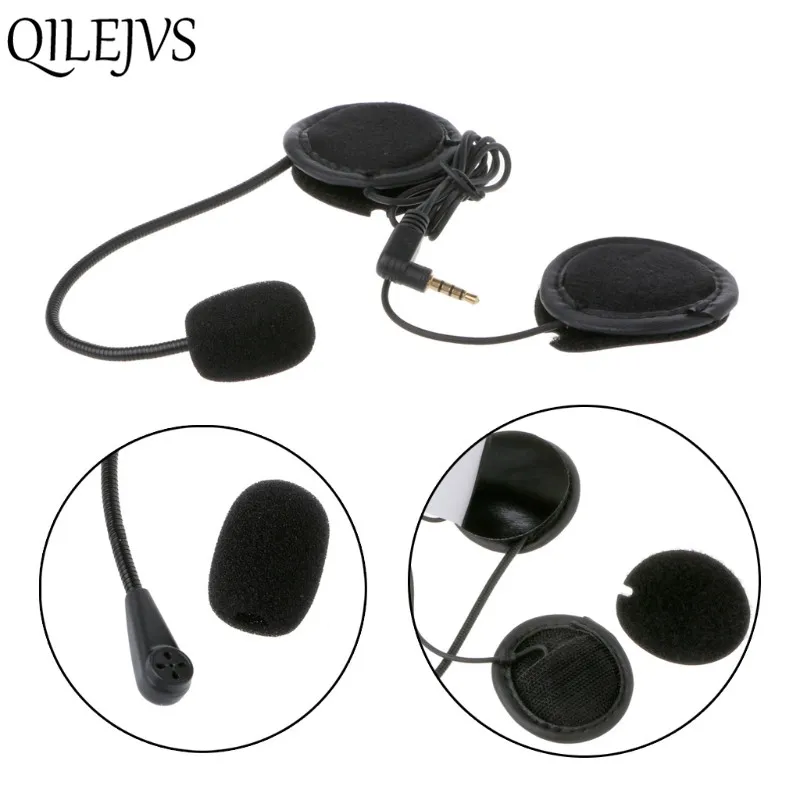 Motorcycle Earphone Speaker Intercom Accessories 3.5mm Jack Plug &Clip for V4 V6 