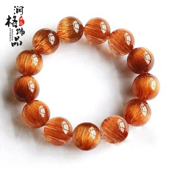

Natural the crystal of copper bracelet shunfa cat-eye belt the identification certificate