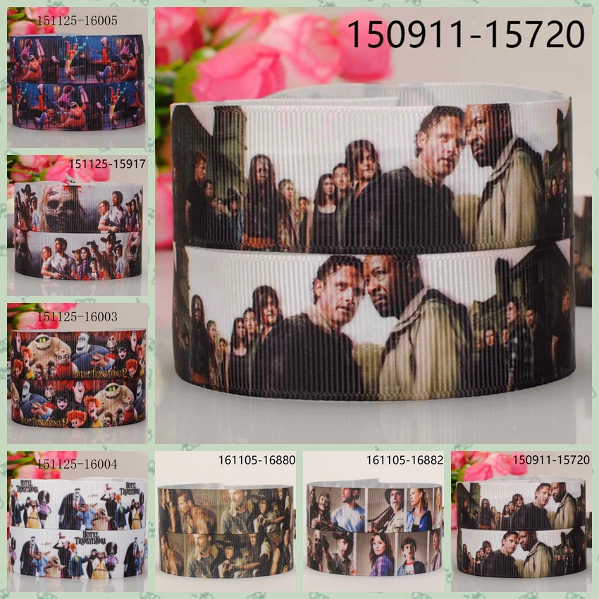 

10yards -different sizes -cartoon movie pattern ribbon printed Grosgrain ribbon 150911-15720