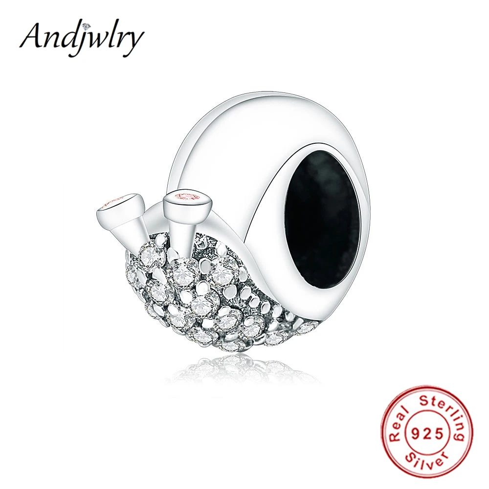 

Fit Original Pandora Charm Bracelet Snail Charms Bead 925 Sterling Silver Beads With CZ DIY Jewelry Accessories Making Berloque