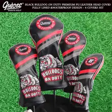 [4 цвета] бульдогов дежурного гольфовая клюшка "Вуд" подголовники драйвер проходы гибридные Чехлы комплект Винтаж серии 135 H 4 шт./лот для Для мужчин Для женщин