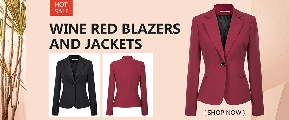 Wine Red Black Women Blazers And Jackets 2018 New Autumnc Single Button Blazer Femenino Office Ladies Blazer Coat ZevrezWine Red Black Women Blazers And Jackets 2018 New Autumn Fashion Single Button Blazer Femenino Office Ladies Blazer Coat Zevrez